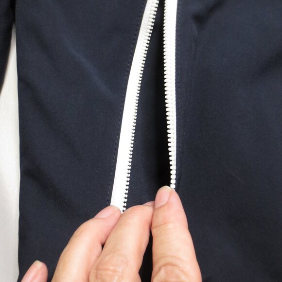 TOMMY HILFIGER mens JACKET navy blue HOODED rain BOMBER SIZE L - Picture 3 of 14